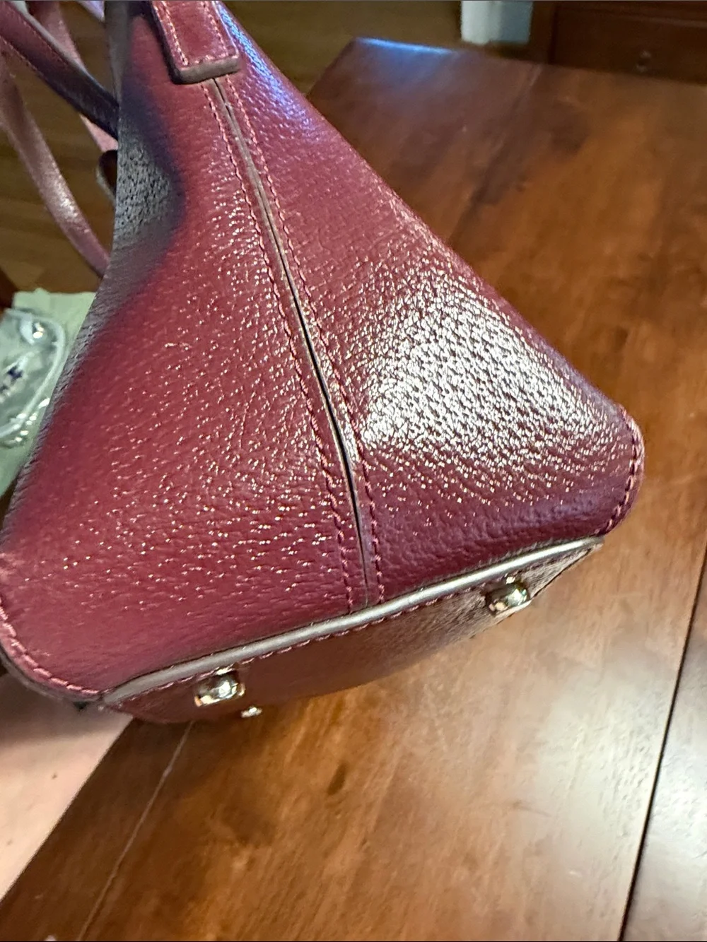 kate spade Deep Burgundy Leather Bow Satchel